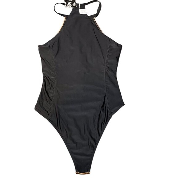 Bikinx One Piece Black & Gold Bathing Suit Tummy Control Size: Small - Picture 3 of 5